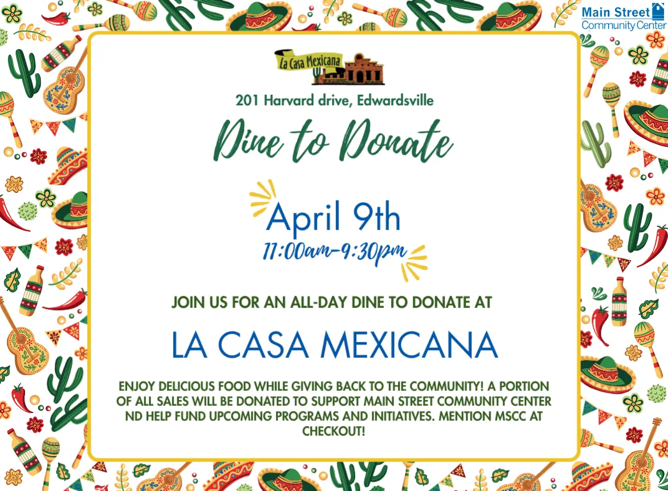 Dine to Donate at La Casa Mexicana