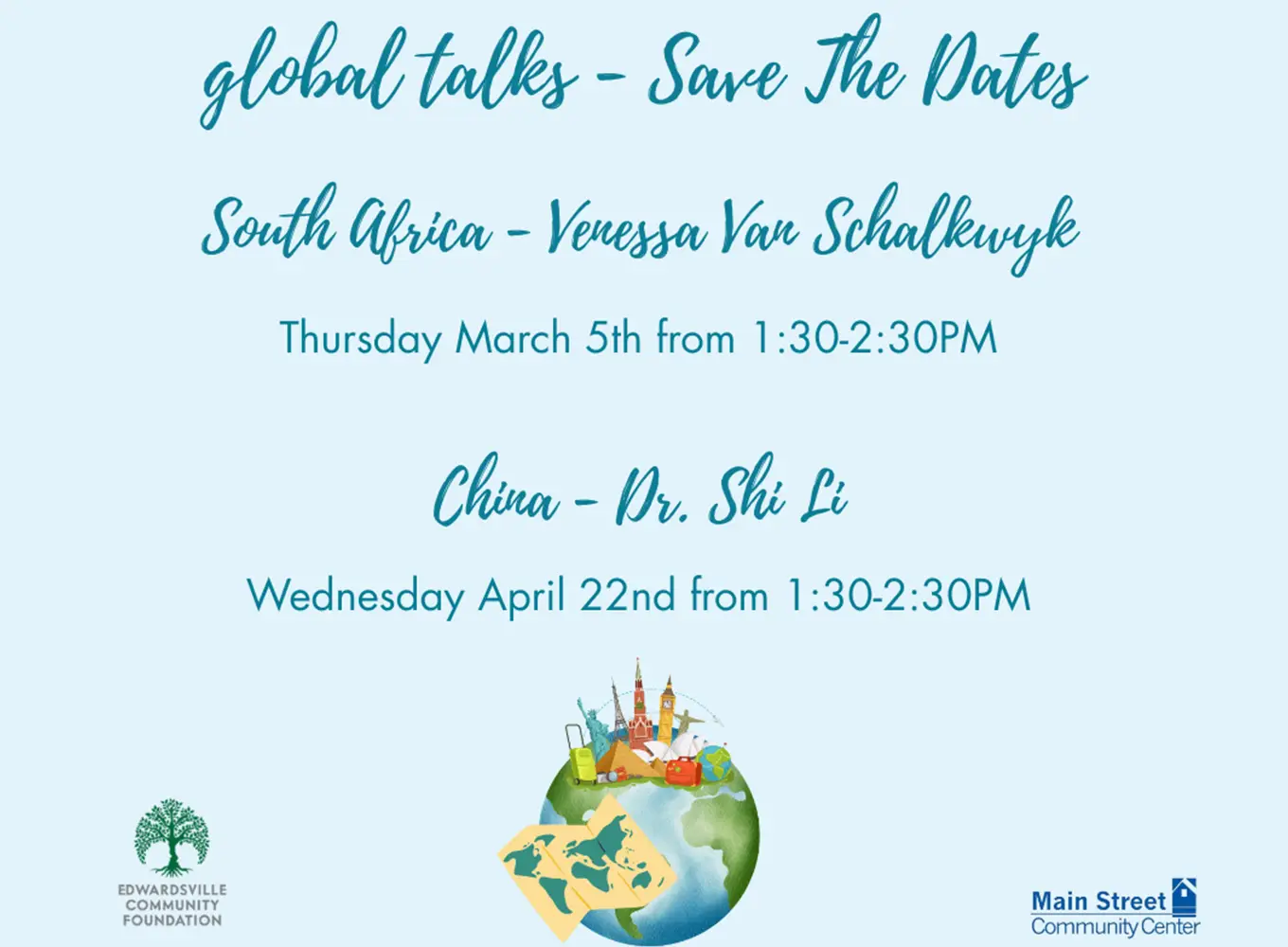 Global Talks - Save the Dates!