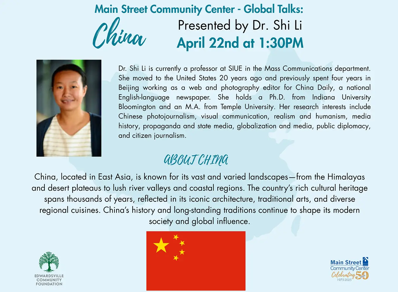 April Global Talks at Main Street Community Center