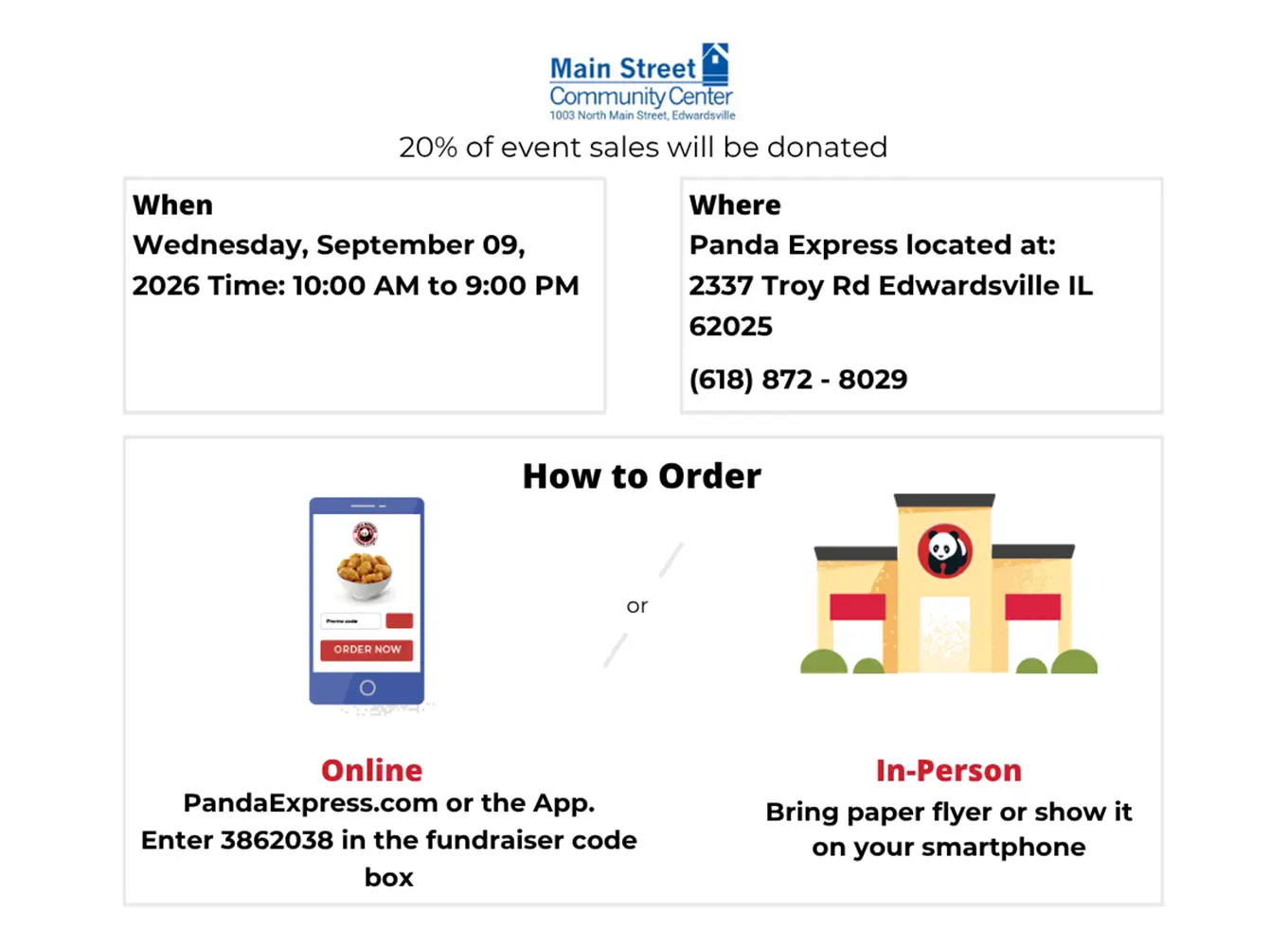 panda express fundraiser September 2026